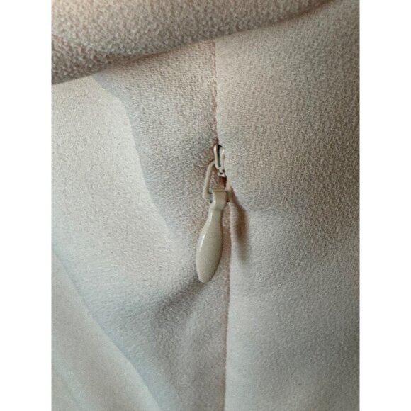 J. Crew Pale Pink Surplice V Neckline Puff Blouson Sleeve Peplum Blouse Size 0 - Picture 9 of 13